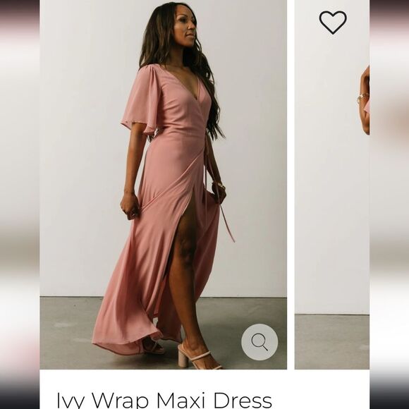 Baltic Born Ivy wrap dress in blush size medium - Picture 2 of 11